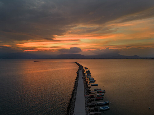 "The dock" is a result of Aerial photography on City of Nafplio